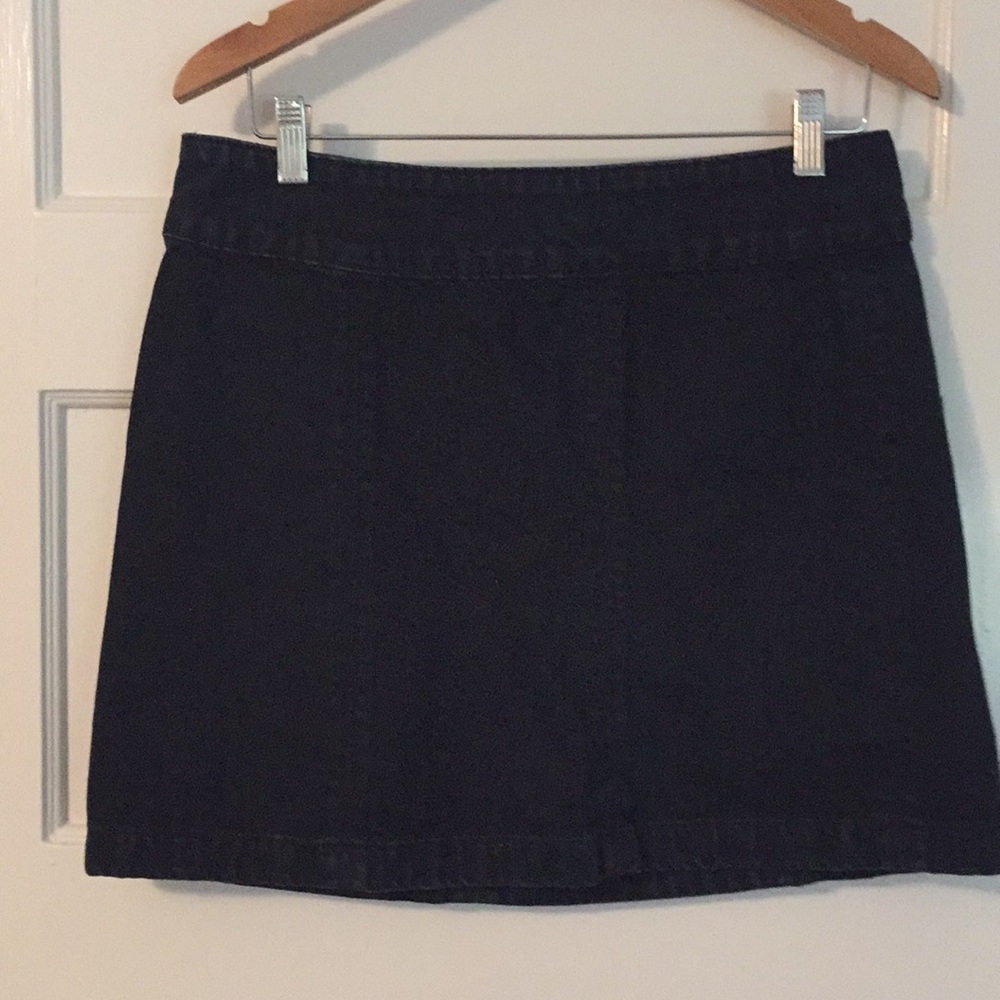 Free people black denim skirt